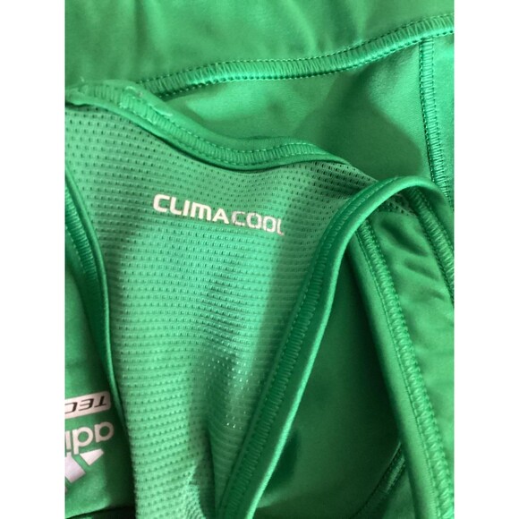 Adidas Sports Bra Womens Large Green ClimaCool Techfit Racerback Running Gym - Picture 3 of 4